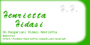 henrietta hidasi business card